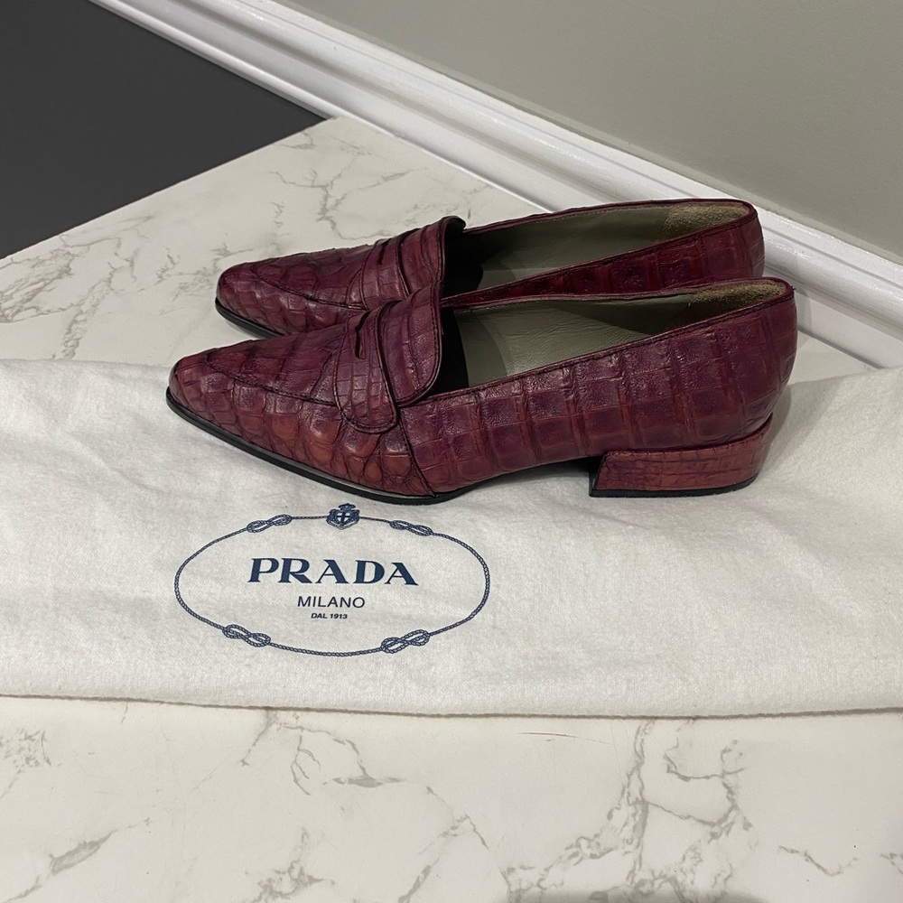 Prada crocodile dress shoes